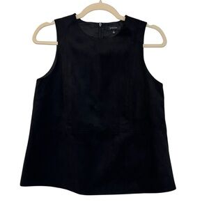 Babaton Aritzia Rolando Faux Suede Tank Top Black XS Contemporary Minimalist